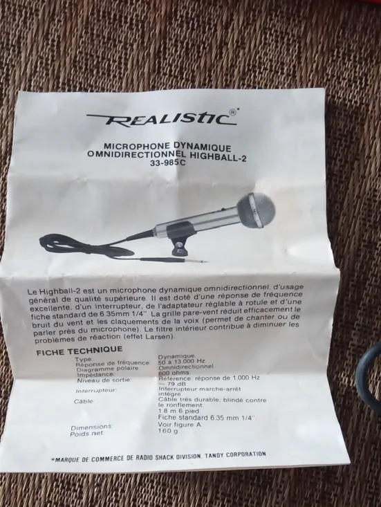 Realistic Highball-2 Dynamic Microphone - Picture 4 of 6